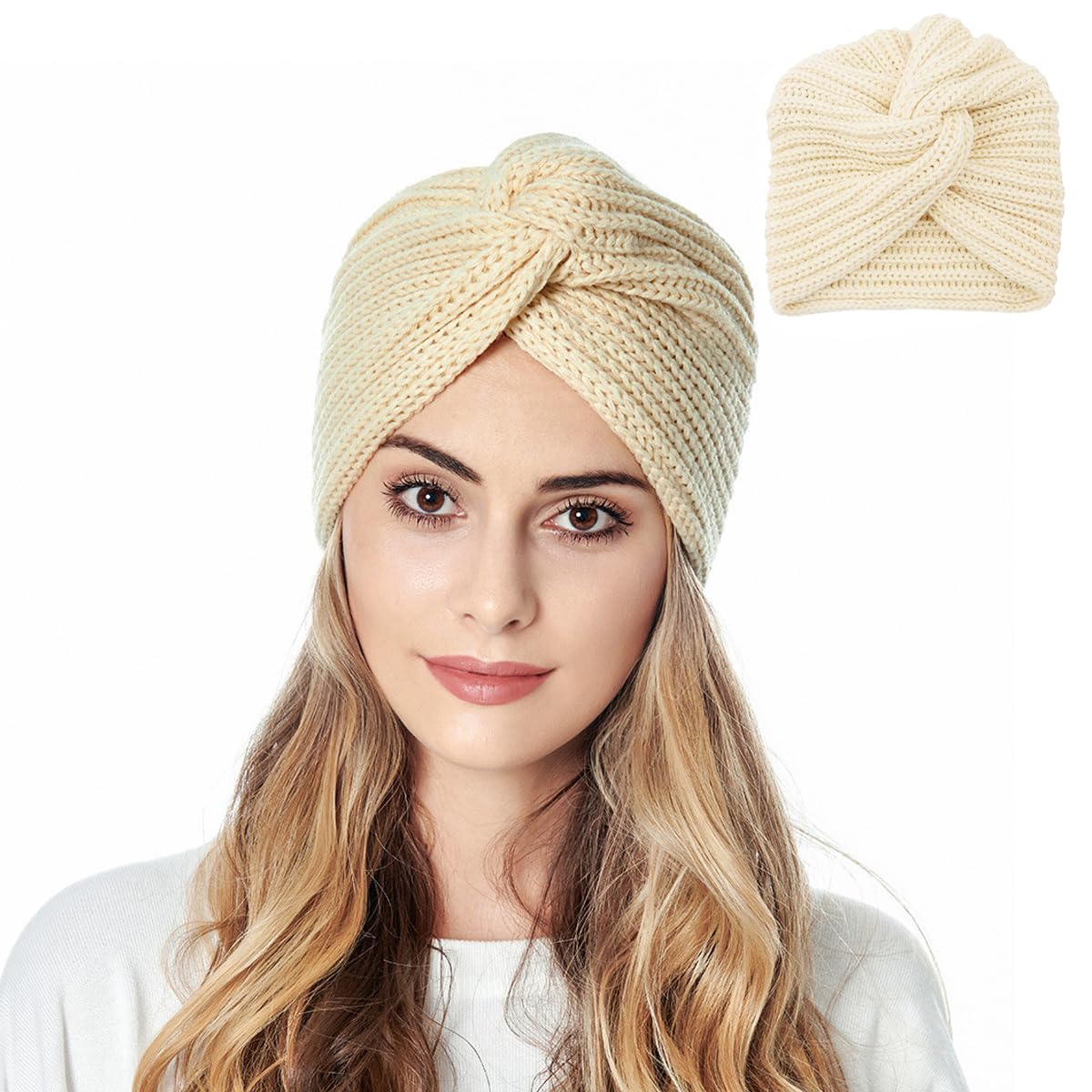 PALAY Turban Cap Winter Cap for Women Woolen Cap for Women Winter Warm Caps Fashion Knitting Hat Stretchy Knitting Couple Cap Crochet Cap Gift Winter Clothes for Women (Beige) PALAY Turban Cap Winter Cap for Women Woolen Cap for Women Winter Warm Caps Fashion Knitting Hat Stretchy Knitting Couple Cap Crochet Cap Gift Winter Clothes for Women (Beige)